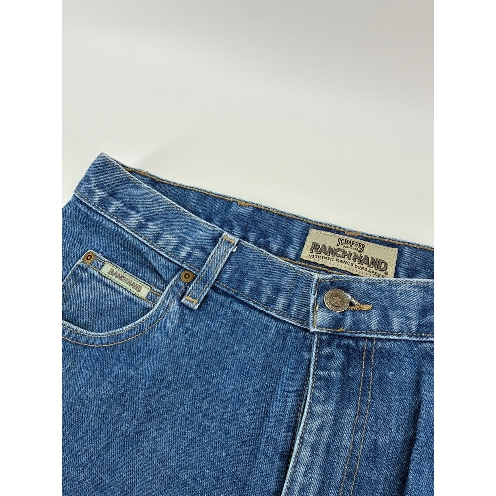 Schaefer Outfitter Ranch Hand Mens Jeans 31x34 Made in USA Blue Denim Style 1800